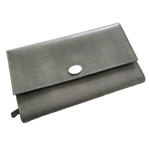 WOLF Travel organizer JEWELRY storage clutch in gray for Pottery Barn NWOT